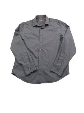 UNTUCKit Black Button Down Shirt Mens Medium Wrinkle Free Cotton